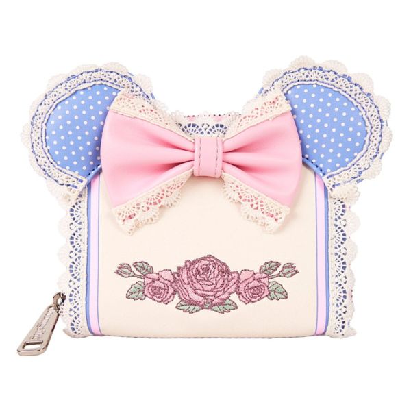 Monedero Tarjetero Minnie Mouse Floral and Lace Ears Disney Loungefly