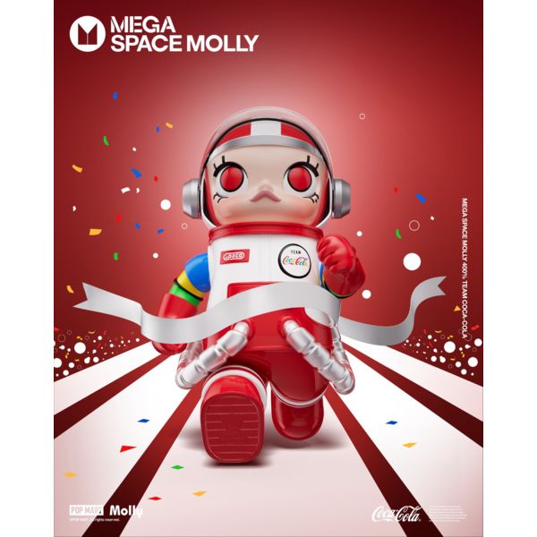 MEGA SPACE MOLLY 400% Figure Team Coca-Cola Pop Mart