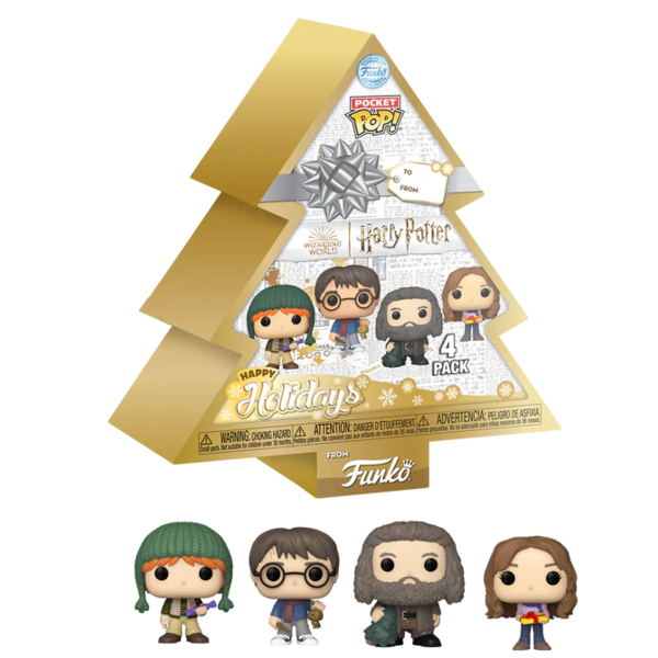 Funko Árbol de Navidad Harry Potter Pocket Pop Pack 4