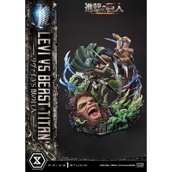 Attack on Titan Ultimate Premium Masterline Series Statue 1/4 Levi Versus Beast Titan 73 cm