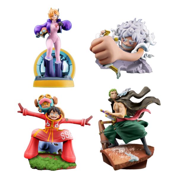 One Piece Petitrama Estatua PVC Logbox Re Birth Egghead Set 9 cm   