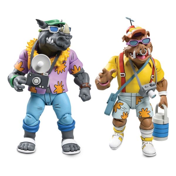 Teenage Mutant Ninja Turtles (Cartoon 1980) Action Figure 2 Pack Vacation Bebop and Rocksteady 18 cm  