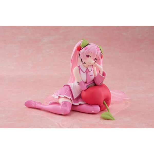 Hatsune Miku Estatua PVC Desktop Cute Figure Sakura Miku Cherry Cushion Ver. 13 cm     