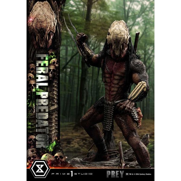 Prey (Movie) Museum Masterline Series Statue 1/3 Feral Predator 89 cm