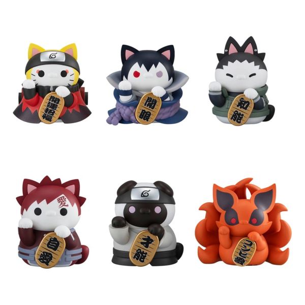 Naruto Shippuden Mega Cat Project Nyaruto! Trading Figures Fortune Cats Naruto Uzumaki & Friends Ver. 7 cm Assortment (6)