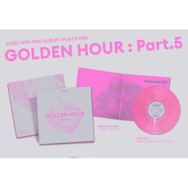 Álbum ATEEZ - Golden Hour : Part 5 Pink Vinyl Ver
