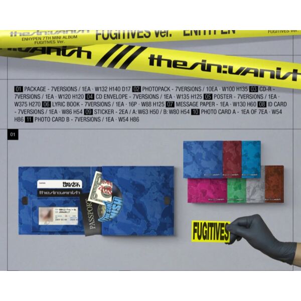 ENHYPEN Album - The Sin: Vanish Fugitives (Random Cover)