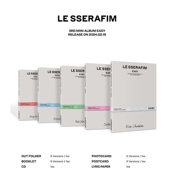 Mini Álbum LE SSERAFIM - Easy Random Ver (Portada Aleatoria)