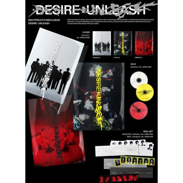 ENHYPEN Mini Album - Desire : Unleash (Portada Aleatoria)