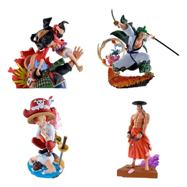 One Piece Petitrama Estatua PVC Logbox Re Birth Wano Kuni Vol. 1 Set 9 cm