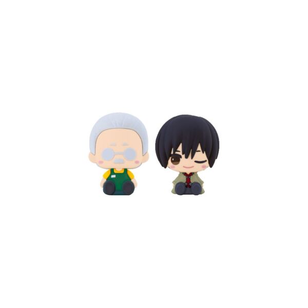 Sakamoto Days Mini Figuras PVC Pote Raba Rubber Mascot Sakamoto Taro & Nagumo 8 cm