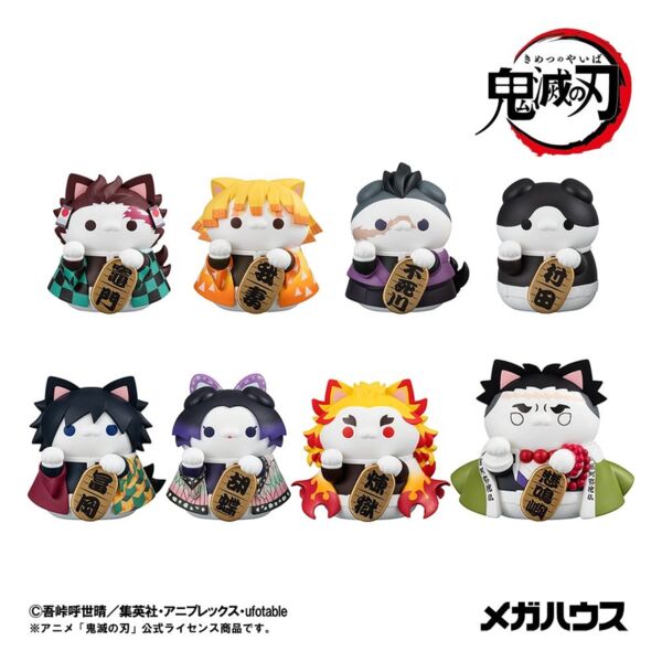Demon Slayer: Kimetsu no Yaiba Mega Cat Project Trading Figure Fortune Cats Ver. 01 7 cm Blind Box Assortment (6)