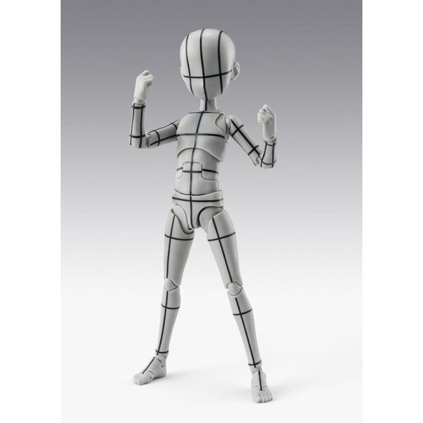 S.H.Figuarts Figura Body-Kun -Ken Sugimori- Edition -Wireframe- (Gray Color Ver.) 13 cm