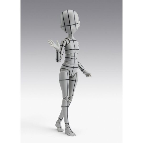 S.H.Figuarts Figura Body-Chan -Ken Sugimori- Edition -Wireframe- (Gray Color Ver.) 13 cm
