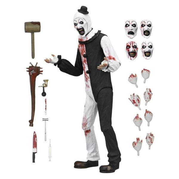 Terrifier 2 Ultimate Figura Art the Clown (Blood Splattered) 18 cm