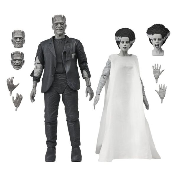Universal Monsters Pack de 2 Figuras La novia de Frankenstein 90th Anniversary The Monster & His Mate (B&W) 18 cm