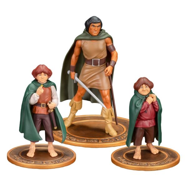 Lord of the Rings Animated Film PVC Figures 3-Pack Frodo, Aragorn, and Samwise