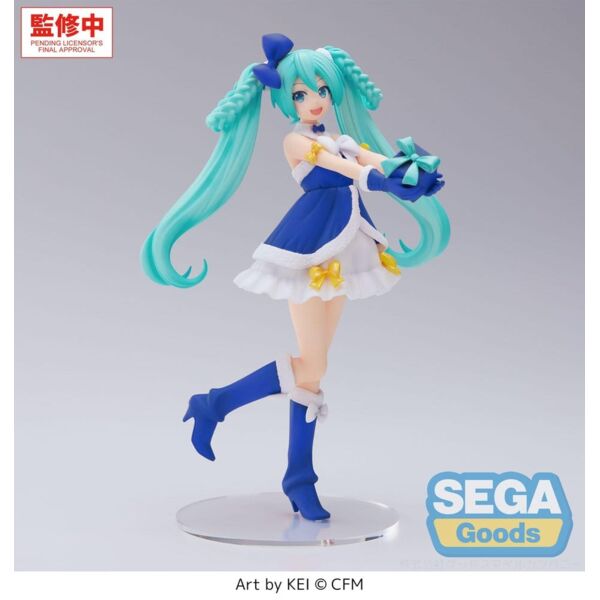 Character Vocal Series 01: Hatsune Miku High Premium Figura PVC Hatsune Miku Sapphire Christmas Ver. 21 cm
