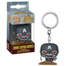Llavero Funko Capitán América Zombie Marvel Cómics Pocket POP!