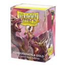 Pomegranate & Gold Matte Dual Standard Card Sleeves Dragon Shield (Pack 100)