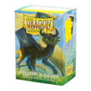 Fundas Estándar Yellow & Silver Matte Dual Dragon Shield (Pack 100)