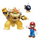 Mario VS Bowser Lava Battle Figure World of Nintendo Super Mario