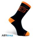 Konoha Naruto Shippuden Black and Orange Socks