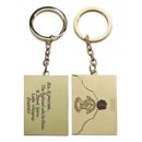 Golden Hogwarts Letter Keychain Harry Potter