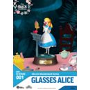 Alicia en el País de las Maravillas Estatua PVC Mini Diorama Stage Glasses Alice 10 cm