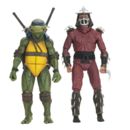 Teenage Mutant Ninja Turtles (1990 Movie) Action Figure Roof Top Battle Shredder vs Leo 18 cm         