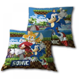 Cojin Sonic Knuckles y Tails Sonic The Hedgehog 35 x 35 cms