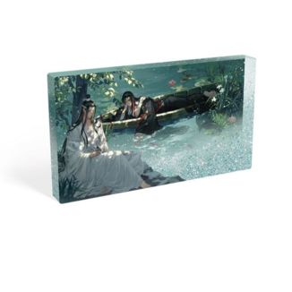 Wei Wuxian & Lan Wangji Lotus Pond Acryl Block with Glitter Grandmaster of Demonic Cultivation