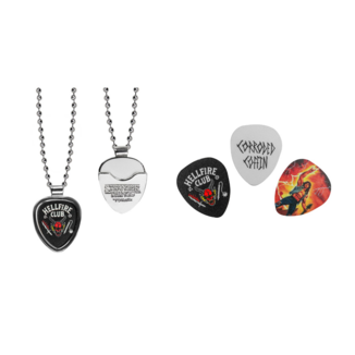Hellfire Club Guitar Picks Locket Pendant Replica Stranger Things