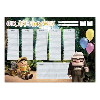 Russell and Carl Fredricksen Weekly Planner Pad A4 Up Disney
