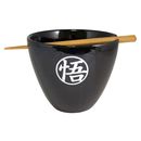 Kanji Son Goku Black Ramen Bowl with Chopsticks Dragon Ball Z
