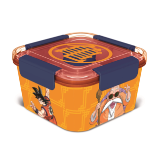 Fiambrera Bento 4 Cerraduras Kanji Kame Dragon Ball Z 4 piezas