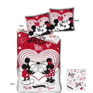 Mickey and Minnie Mouse Duvet Cover Disney 140 x 200 cms