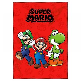 Mario Luigi and Yoshi Polar Blanket Super Mario 100 x 140 cm