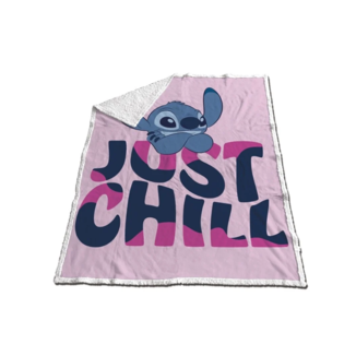 Manta Polar Sherpa Just Chill Lilo & Stitch Disney 120 x 150 cms