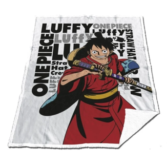 Monkey D. Luffy Wano Sherpa Blanket One Piece 130 x 170 cms