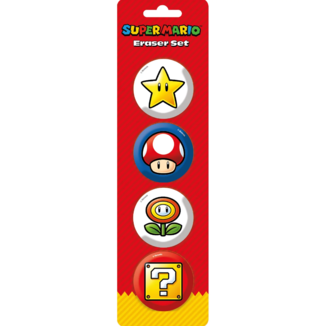 Eraser Set 4 Super Mario Nintendo