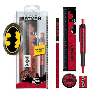 Red Batman DC Comics Stationery Set 6 pieces