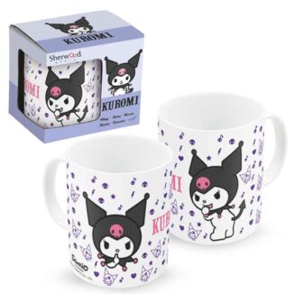 Taza Blanca Kuromi Sanrio 325 ml