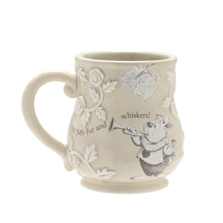 White Rabbit Embossed Mug Alice in Wonderland Disney 325 ml