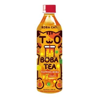 Bebida Bubble Té Sabor Mango y Piña Boba Cat 500 ml