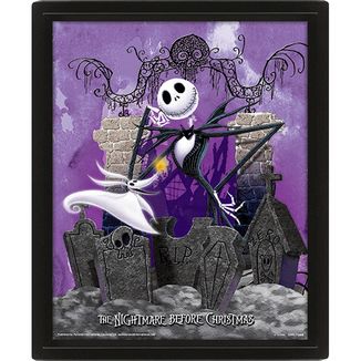 Nightmare Before Christmas Graveyard Poster 3D 26 x 20 cms