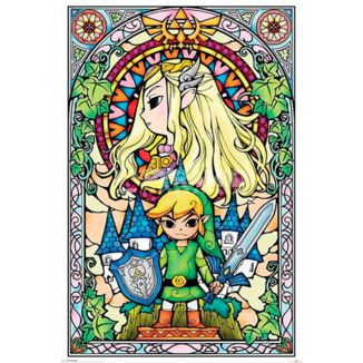Poster The Legend of Zelda Stained Glass Look 91 x 61 cms