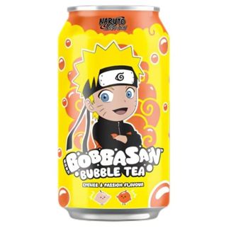 Refresco Bubble Tea Sabor Lichi y Maracuyá Naruto Shippuden BobbaSan ULTRAPOP 320 ml