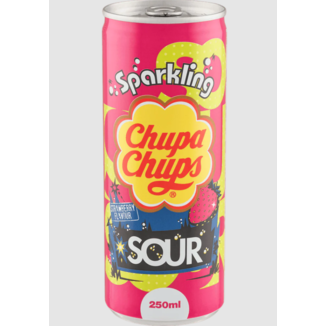 Chupa Chups Sparkling Strawberry Flavour Soft Drink 250ml