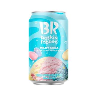 Refresco Milky Soda Sabor Yogurt Algodón de Azúcar Baskin Robins 350 ml